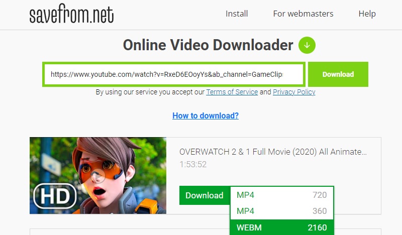 savefromnet as opera video downloader