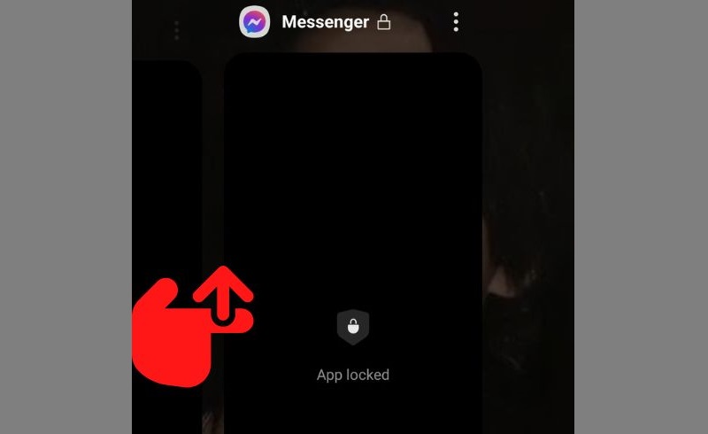 swipe messenger up away from running in background apps